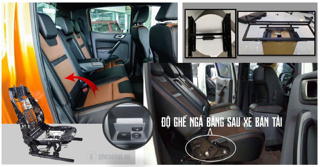 Độ ngả ghế sau xe bán tải 